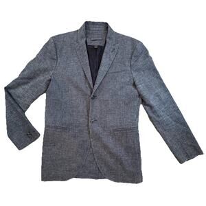 John Varvatos Men's Linen Blend Sport Coat Blazer EU 48/US 38, Gray